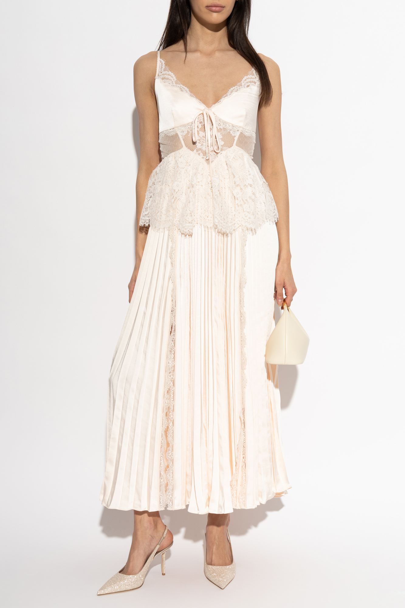 Self-Portrait Pleated dress with lace inserts | Women's | Vitkac